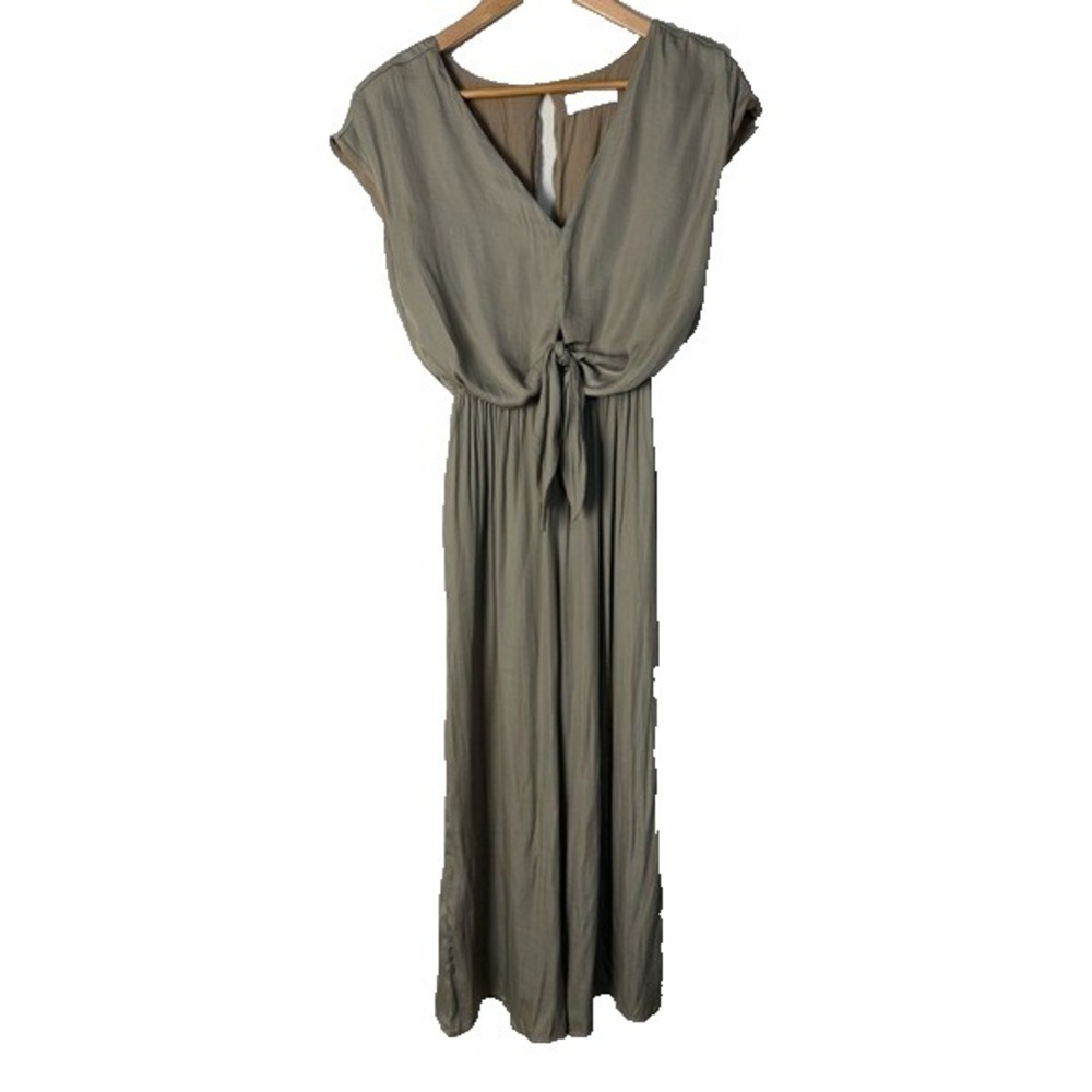 Wren The Label Jumpsuit Womens Small Casual Sage Tie Front Weekend Elegant Boho